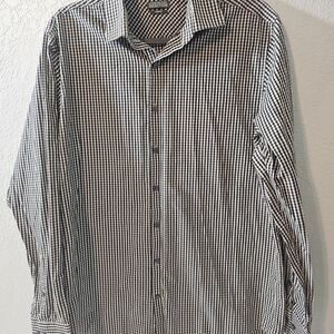 Merona Men's Black and White Gingham Shirt